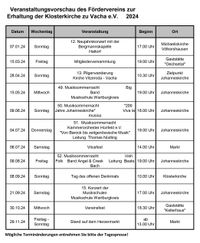 Veranstaltungskalender